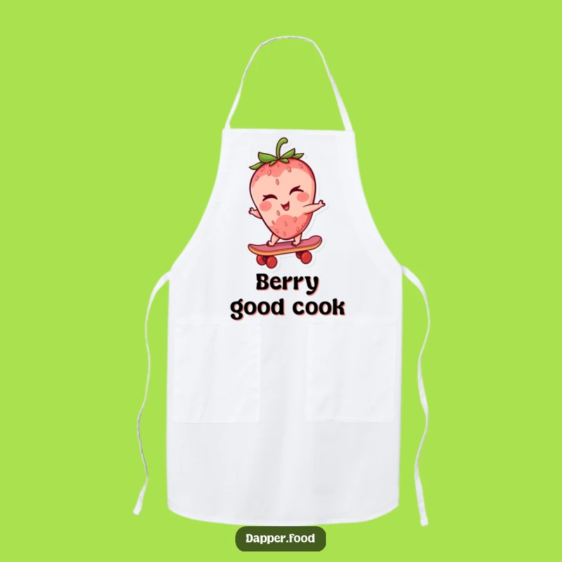 Funny Strawberry Skater Apron: Cook with Coolness and Humor