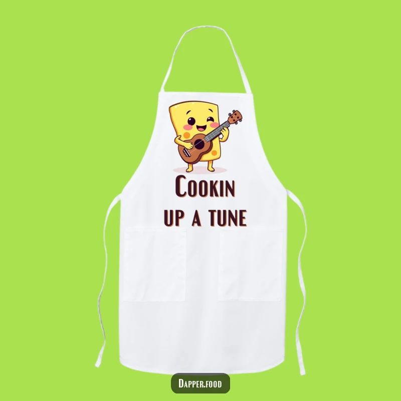 Funny Cheese Ukulele Apron: Musical Chef's Tune, Perfect Kitchen Funny Gift