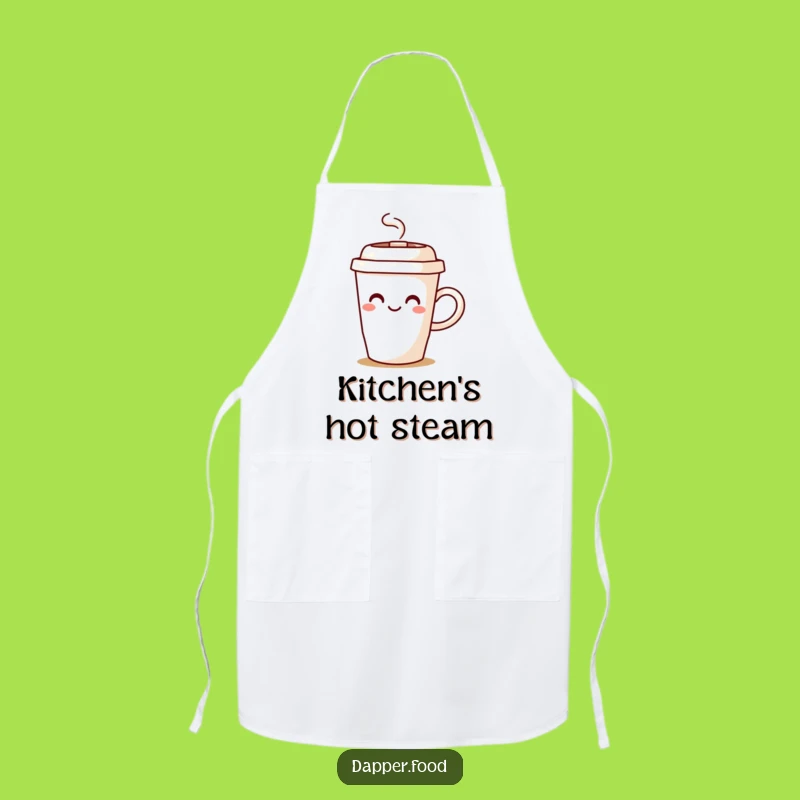 Funny Coffee Cup Steam Apron - Brew Up Some Smiles