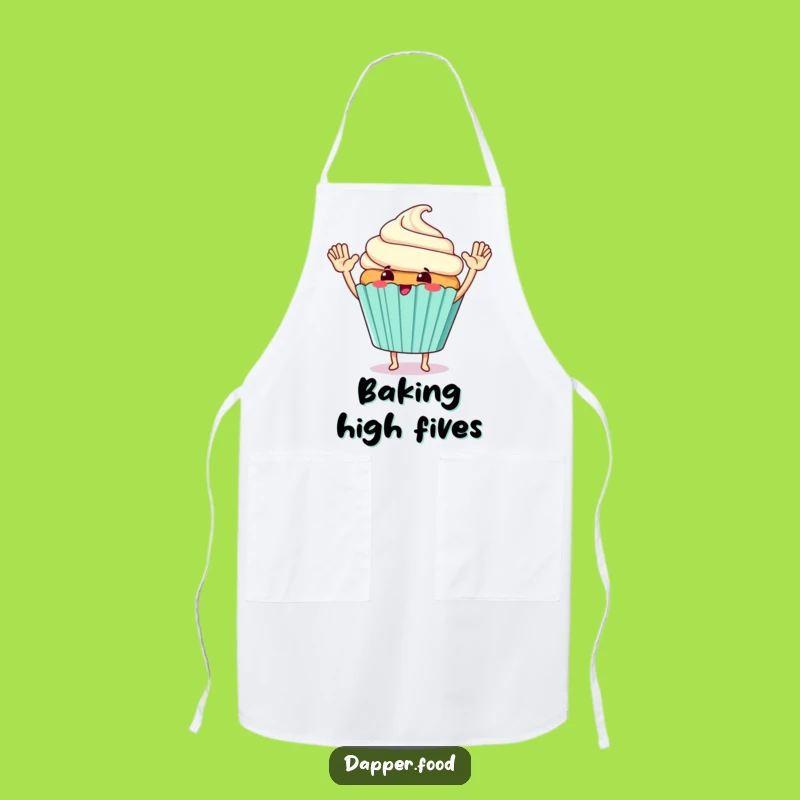 Funny Cupcake Chef Apron: Baking Fun, High-Five Gift