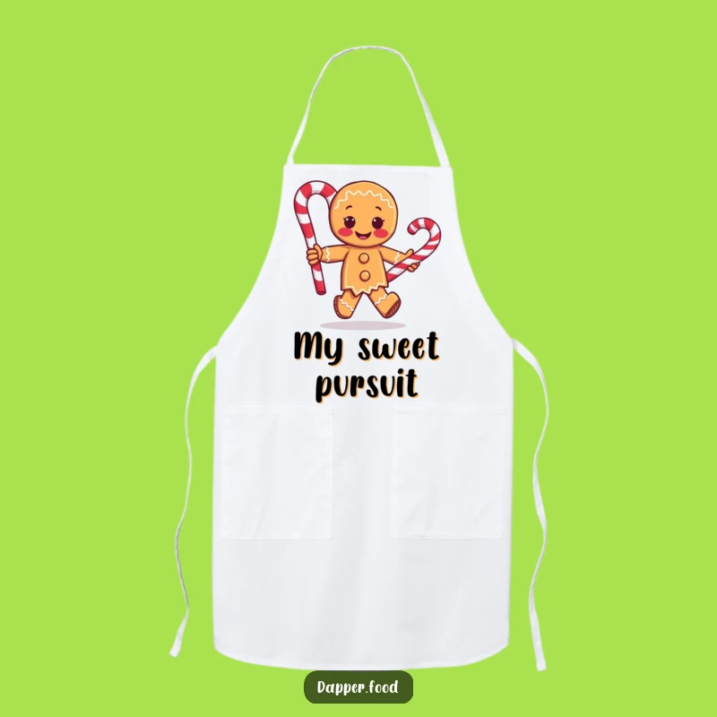 Funny Gingerbread Man Apron - Kitchen Candy Cane Chef Gift