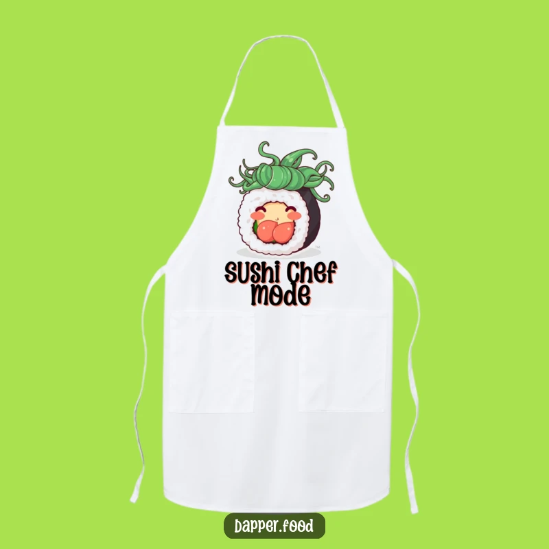 Funny Sushi Roll Hair Apron - Playful Cooking & Dining