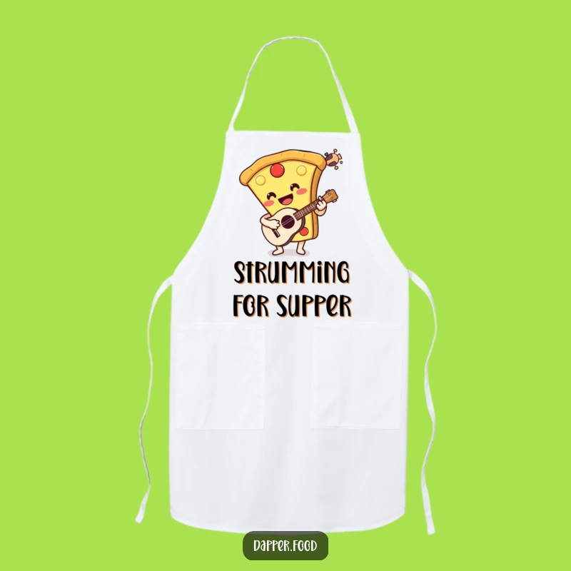 Funny Pizza Ukulele Apron: Cook with Joy in This Musical Slice's Hilarious Wear