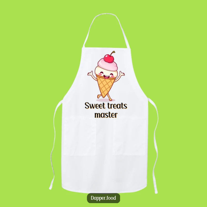 Funny Ice Cream Cone Jig Apron - Cook with a Smile Gift