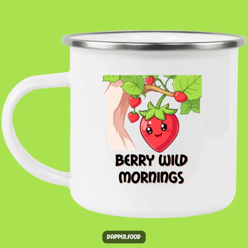 Funny Strawberry Swing Camping Mug - Fruity Adventures Await
