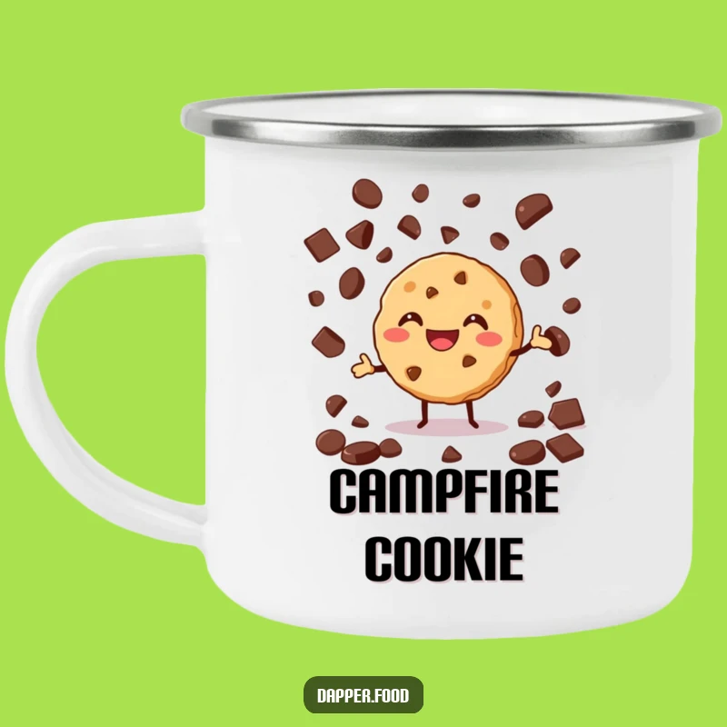 Funny Cookie Juggling Camping Mug: Sweet Adventure Fuel with a Baking Design