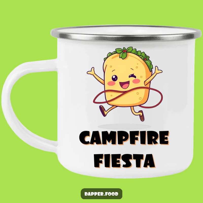 Funny Taco Jumping Rope Camping Mug Zesty Adventures with Hilarious Jumps