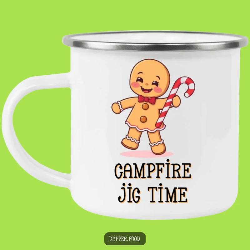 Funny Gingerbread Man Jig Camping Mug: Festive Sips Outdoors, Holiday Gift