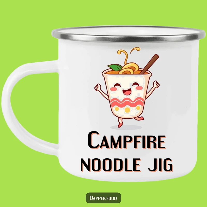 Funny Ramen Dance Camping Mug: Your Joyful Outdoor Companion