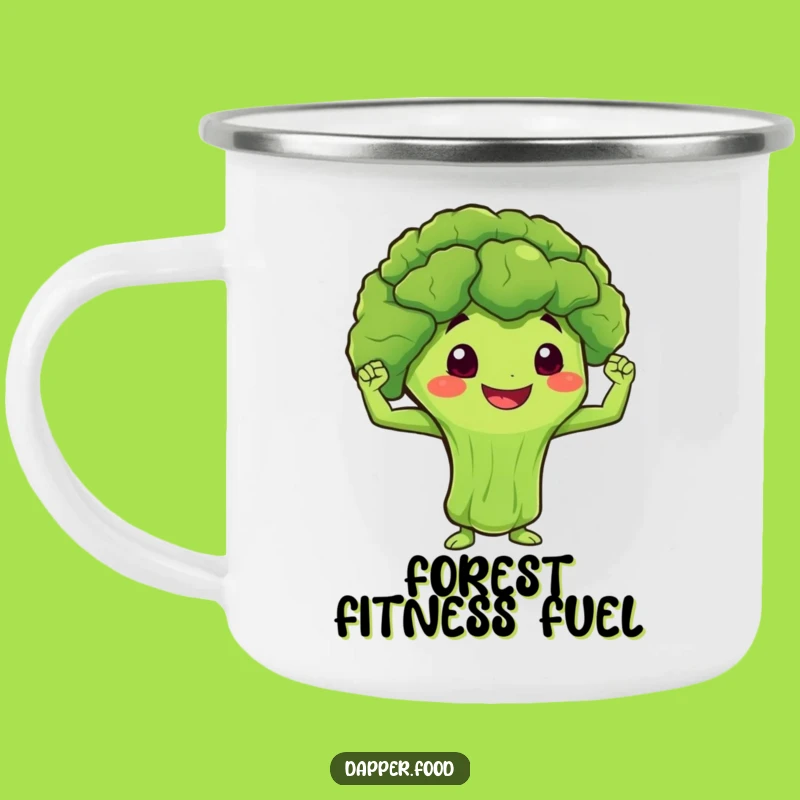 Durable Funny Broccoli Camp Mug: Fitness Fuel, Outdoor Gift