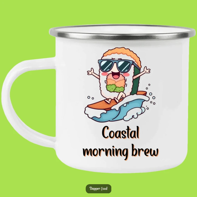 Durable Funny Sushi Camp Mug: Surfer Vibes, Outdoor Gift