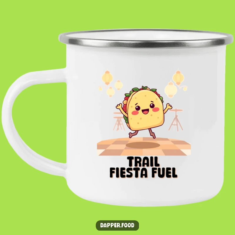 Durable Funny Taco Camp Mug: Happy Dancer Outdoor Fun, Gift