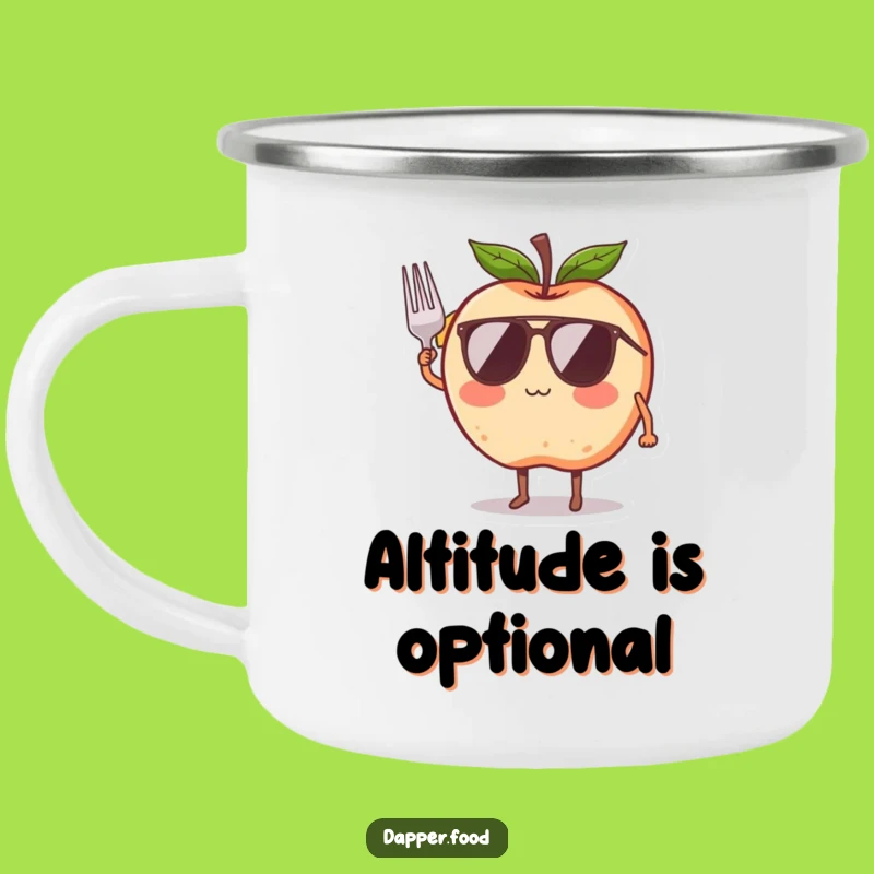 Funny Blushing Apple Flying Wings Camping Mug: Adventure & Humor Gift