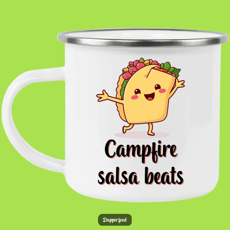Funny Dancing Tacos Camping Mug: Fiesta on the Go!