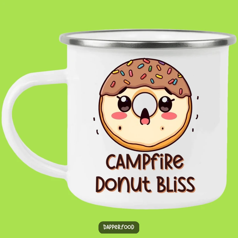 Funny Doughnut Sprinkle Surprise Camping Mug: Sweet Sips for Outdoor Fun