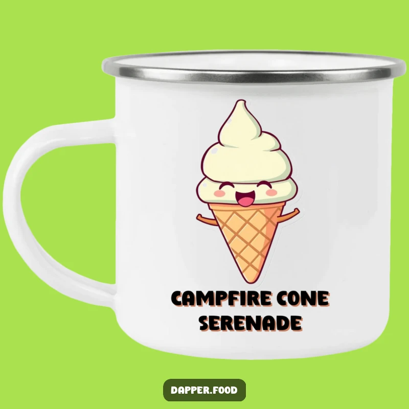 Funny Ice Cream Camping Mug: Adventure Fuel with a Sweet Melody