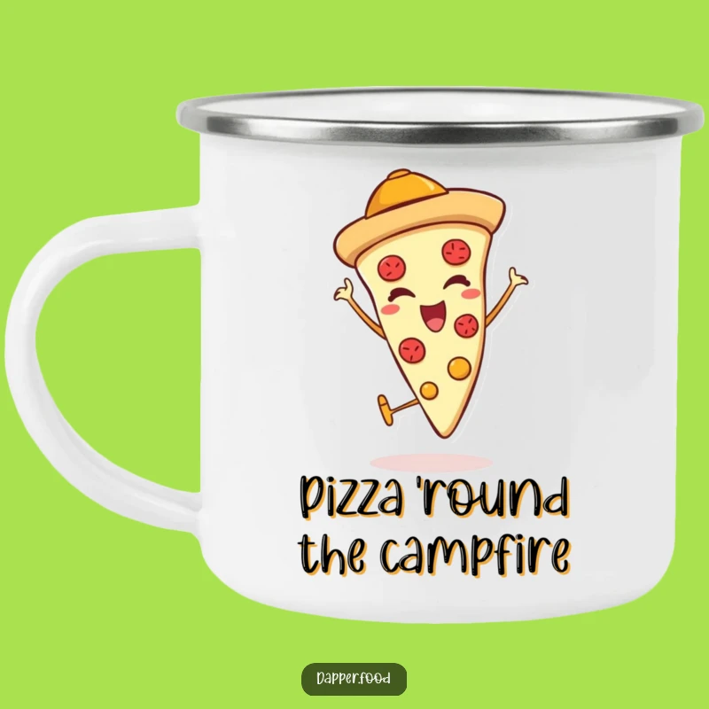 Funny Pizza Thumbs Up Camping Mug: Durable & Humorous Italian Outdoor Mug Gift