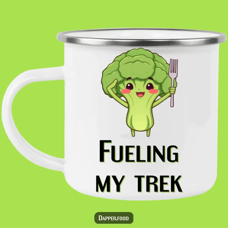 Funny Proud Broccoli Salute Camping Mug: Healthy Humor for the Trail Gift