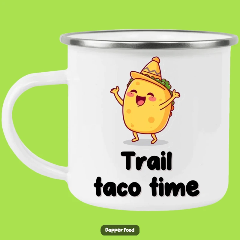 Funny Taco Dance Camping Mug: Fiesta Adventures, Outdoor Foodie Gift