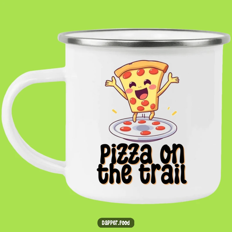 Funny Pizza Leap Camping Mug: Adventure Fuel for Pizza Lovers
