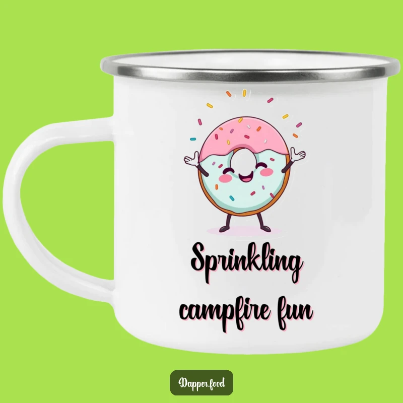 Funny Donut Juggling Camping Mug: Sweet Sips for Adventures