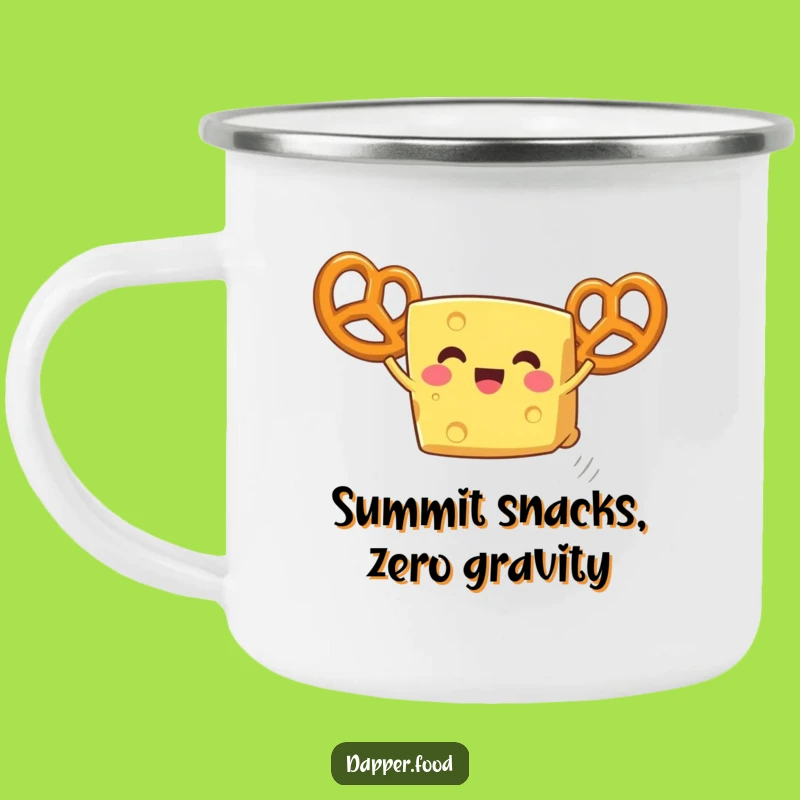 Funny Cheese Pretzel Wings Camping Mug - Outdoor Adventure Humor