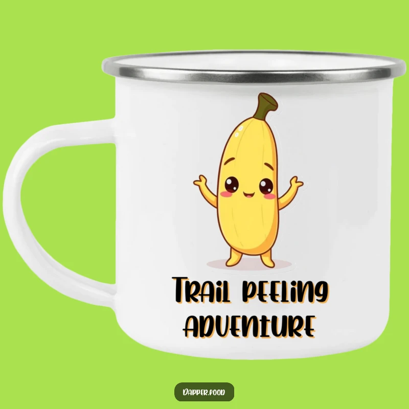 Funny Curious Banana Camping Mug - Durable Fruit Pose Cup for Outdoor Laughs