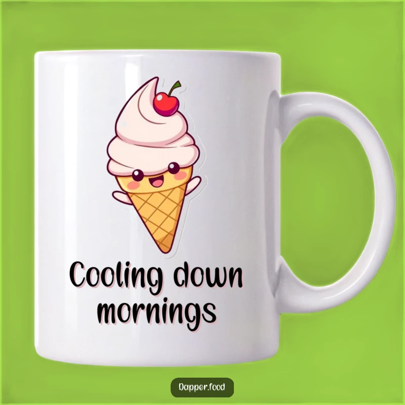 Funny Happy Ice Cream Cone Sliding Mug - Sweet & Slippery Fun Gift!