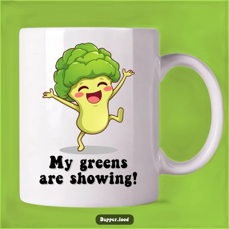 Funny Broccoli Cartwheel Mug A Hilarious Veggie Gift for Laugh Lovers