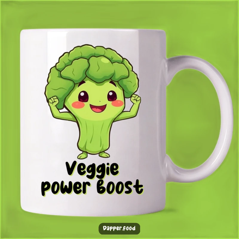 Funny Broccoli Muscle Mug: Healthy Fitness Character, Perfect Gift