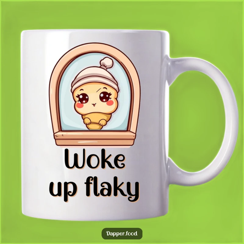 Funny Croissant Bakery Peek Mug: Hilarious Baker's Humor & Coffee Gift