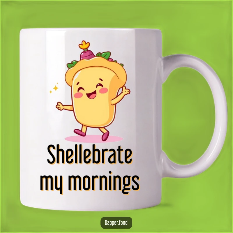 Funny Taco Dancer Mug: Joyful Mexican Food Fiesta Gift for Taco Lovers