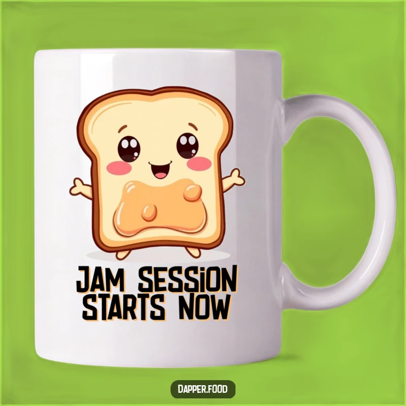 Funny Toast Jumping for Jelly Jar Mug - Hilarious Breakfast Lover Funny Gift Idea