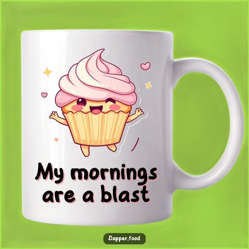 Funny Bouncing Cupcake Mug: A Cheerful Treat, Perfect Funny Gift for Dessert Lovers