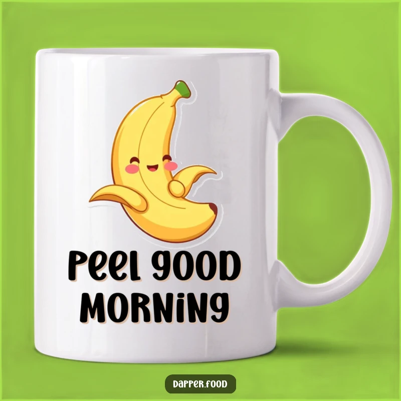 Funny Banana Sliding Mug - Playful Fruit Humor Gift Idea