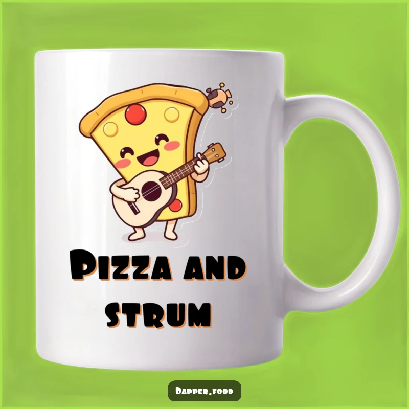 Funny Pizza Ukulele Mug: A Musical Slice of Humor Perfect for Gifts
