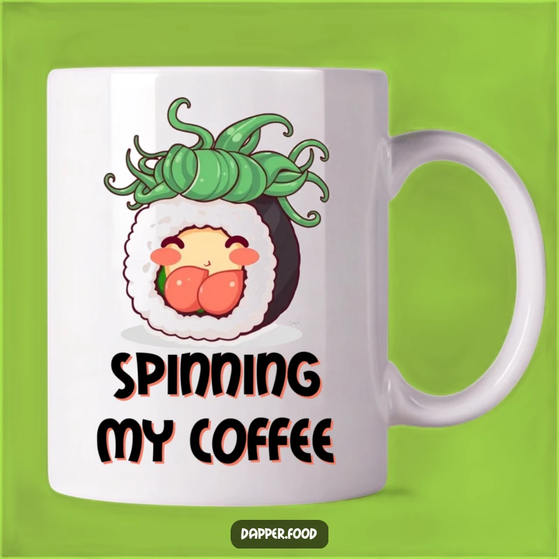Funny Sushi Roll Hair Mug - Delightful & Playful Gift