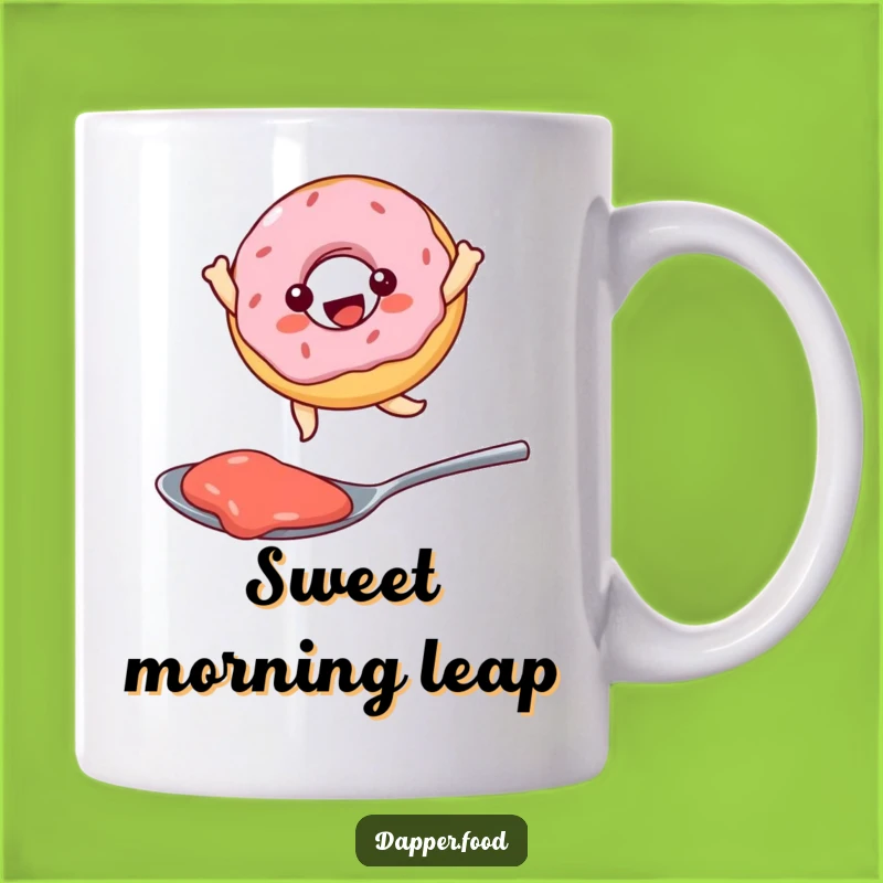 Funny Kawaii Donut Jam Leap Mug: Hilarious Sweet Treat Lover's Gift