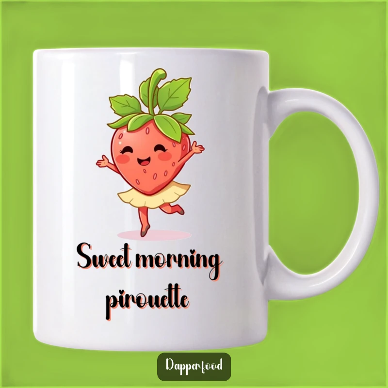 Funny Strawberry Ballet Twirl Mug: A Sweet and Humorous Gift for Dancers