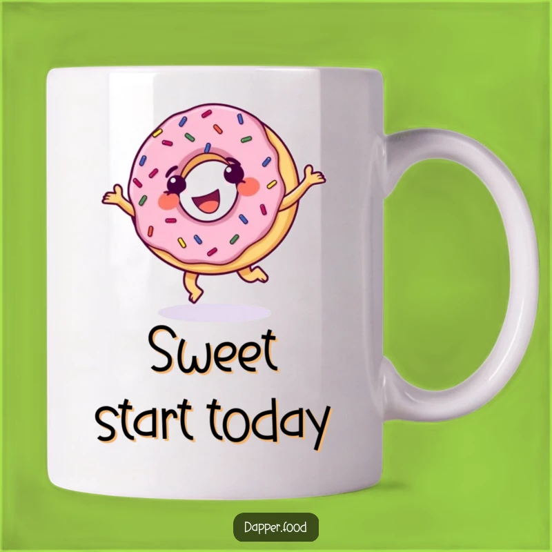 Funny Donut Cartwheel Mug: Sprinkle Joy, Hilarious Dessert Lover Gift