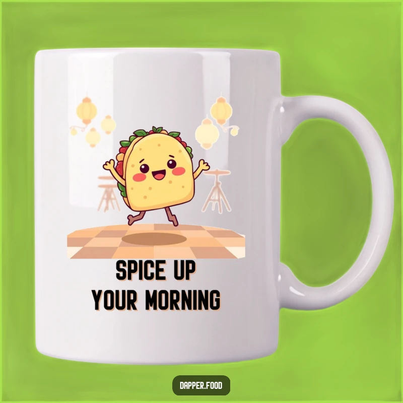 Taco Jig Funny Mug: Happy Foodie Doing a Salsa Dance, Perfect Gift