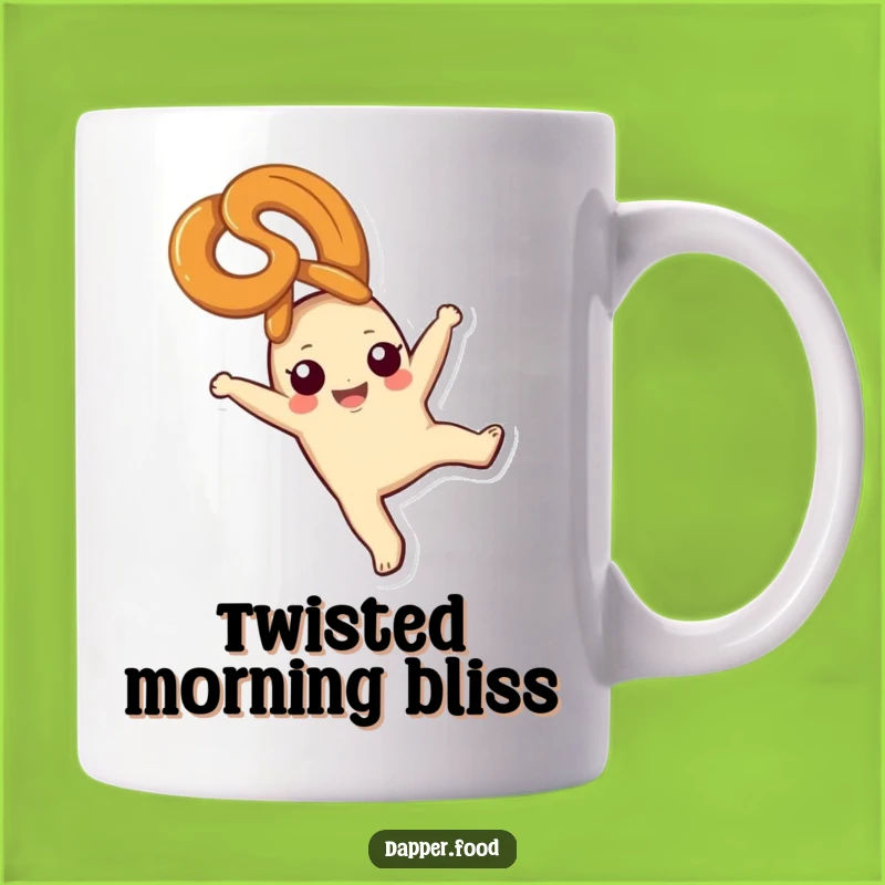 Funny Pretzel Cartwheel Mug: Blissful Snack, a Hilarious Funny Gift