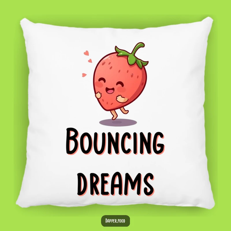 Funny Kawaii Strawberry Bounce Pillow: Giggling Comfort, Hilarious Gift!