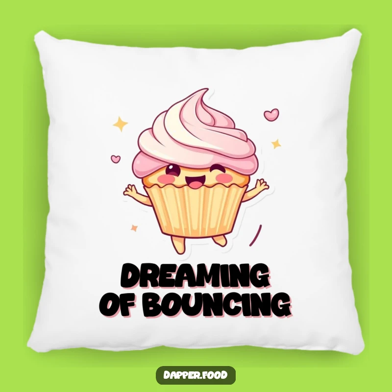 Funny Bouncing Cupcake Pillow: Cozy, Cheerful Character Accent, Perfect Funny Gift for Comfort