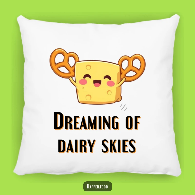 Funny Cheese Pretzel Wings Pillow - Comfy Humor Accent Decor