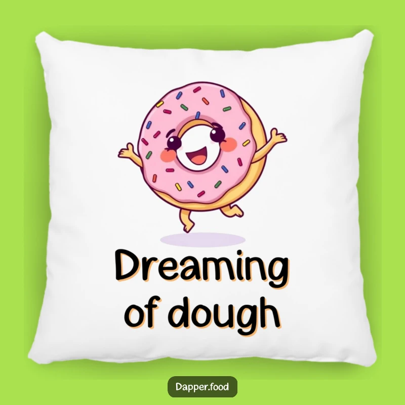 Funny Donut Cartwheel Pillow: Cozy Sweetness, Quirky Dessert Gift