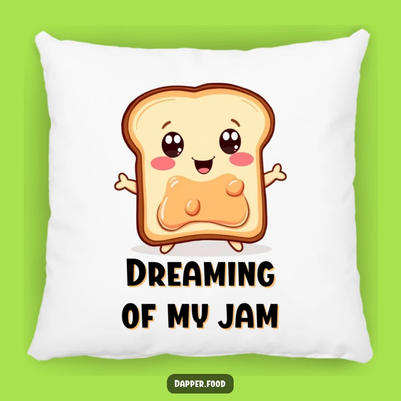 Funny Toast Jumping for Jelly Jar Pillow - Soft & Comical Comfort Funny Gift