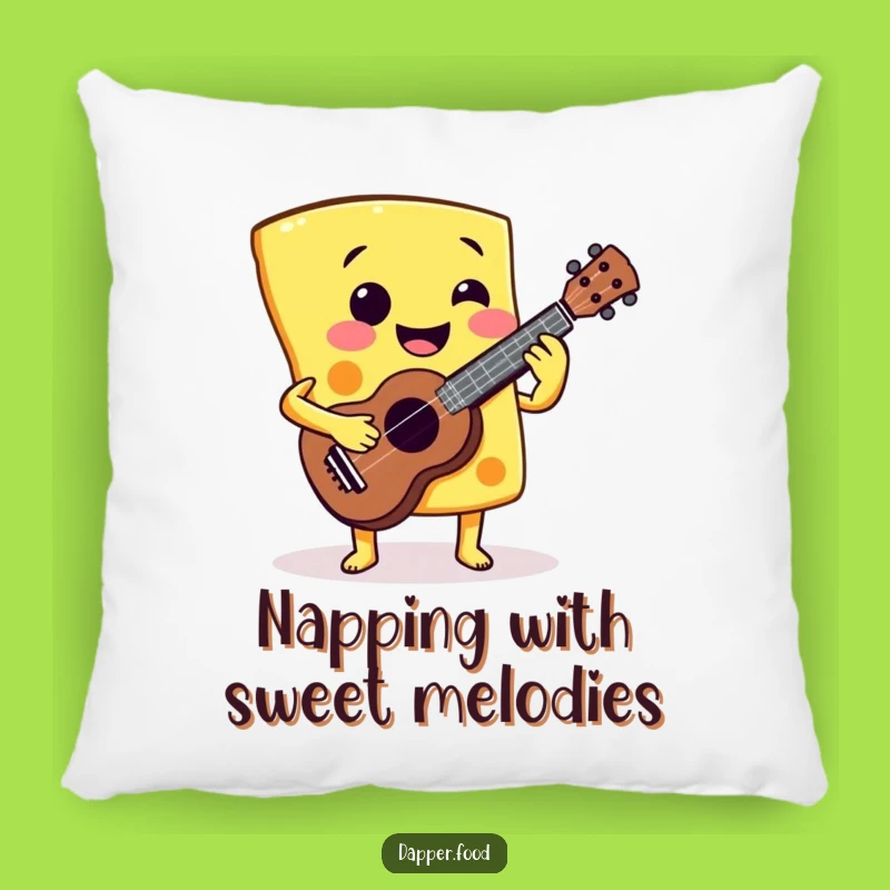 Funny Cheese Ukulele Pillow: Cozy Melodies Hug, Ultimate Comfort Funny Gift