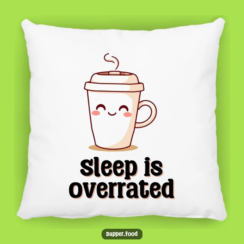 Funny Coffee Cup Steam Throw Pillow - Cozy Comfort & Joy