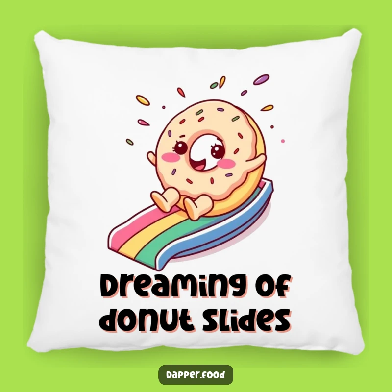 Funny Donut Rainbow Slide Pillow: Soft Character Decor for a Cheerful Space